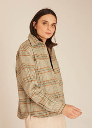 WINTER SQUARES OVERSHIRT GREEN