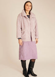 VEGAN SHEEPSKIN JACKET LILAC