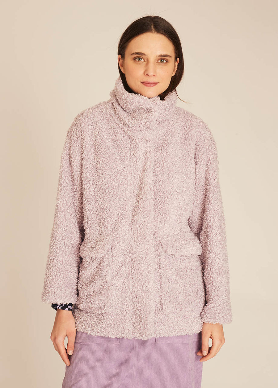 VEGAN SHEEPSKIN JACKET LILAC