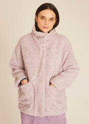 VEGAN SHEEPSKIN JACKET LILAC