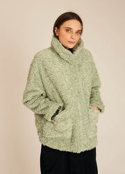 VEGAN SHEEPSKIN JACKET GREEN