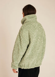 VEGAN SHEEPSKIN JACKET GREEN