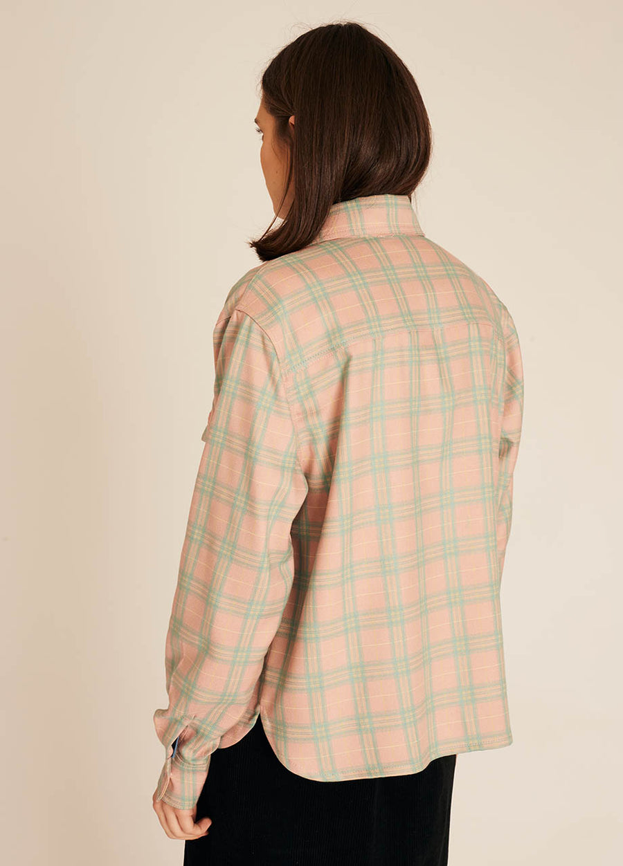 SQUARES OVERSHIRT NUDE