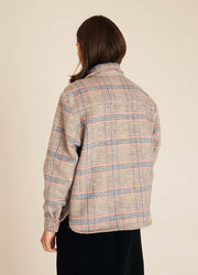 WINTER SQUARES OVERSHIRT BLUE