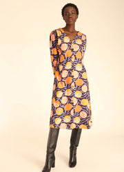 ORANGES V-NECK DRESS