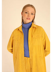 CORDUROY LONG OVERSHIRT YELLOW