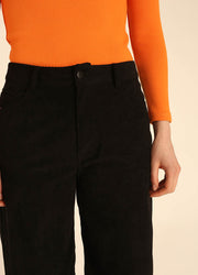 CORDUROY LONG TROUSERS BLACK