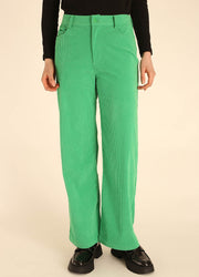 PANTALONE LUNGO IN VELLUTO VERDE