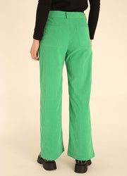 PANTALONE LUNGO IN VELLUTO VERDE