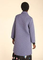 CAPPOTTO MARGHERITA RICAMO INDIGO