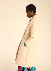 CAPPOTTO MARGHERITA RICAMO BEIGE