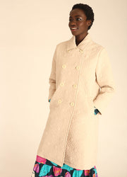 CAPPOTTO MARGHERITA RICAMO BEIGE