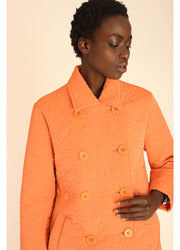 COAT DAISY EMBR PEACH