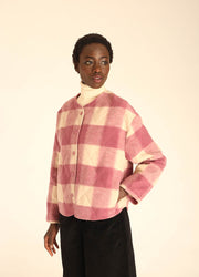 SQUARES JACKET ROSE