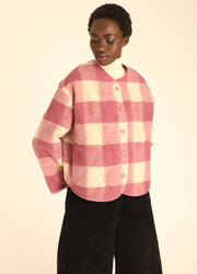 SQUARES JACKET ROSE