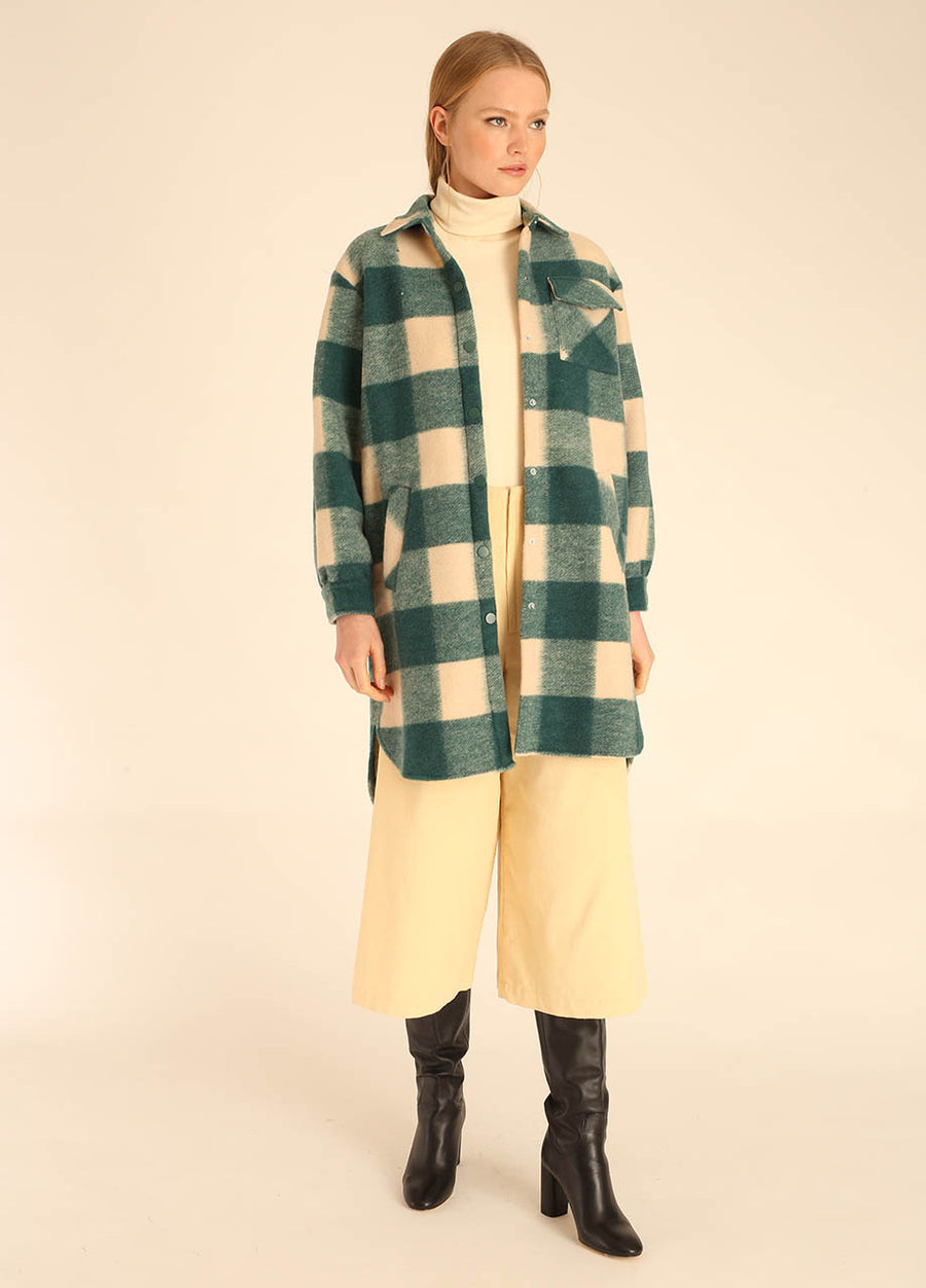 SQUARES OVERSHIRT GREEN