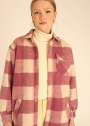 SQUARES OVERSHIRT ROSE