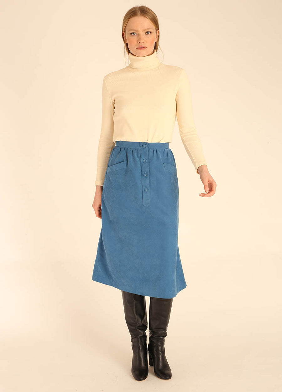 POCKETS SKIRT BLUE