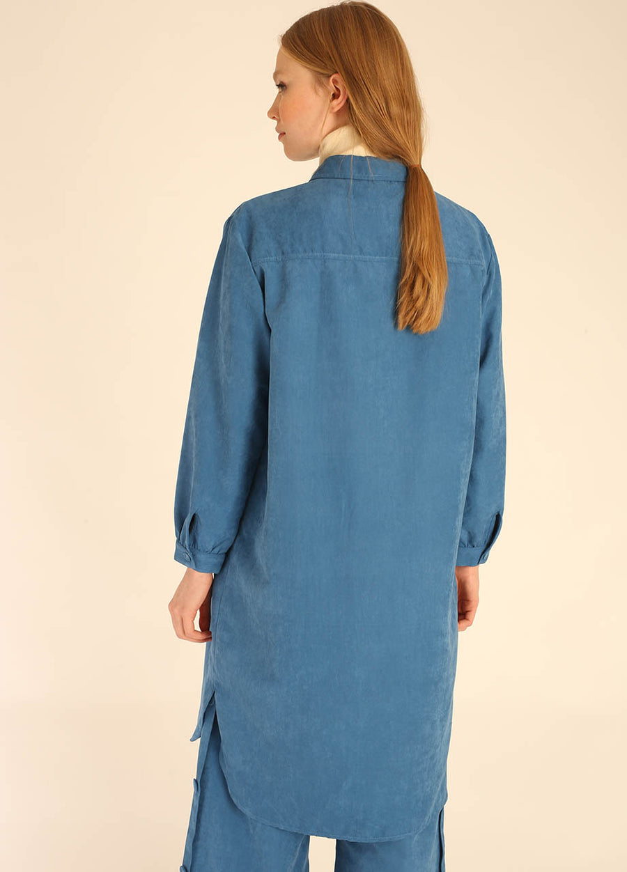 LONG OVERSHIRT BLUE