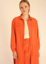 LONG OVERSHIRT PEACH