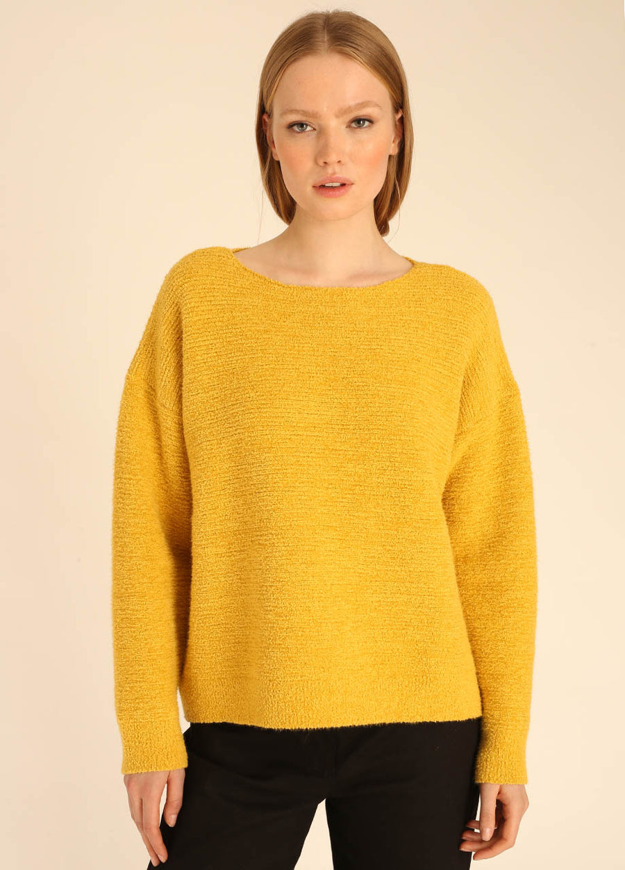 MAGLIONE FLUFFY GIALLO