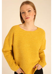 MAGLIONE FLUFFY GIALLO