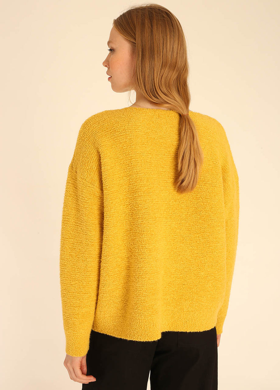 MAGLIONE FLUFFY GIALLO