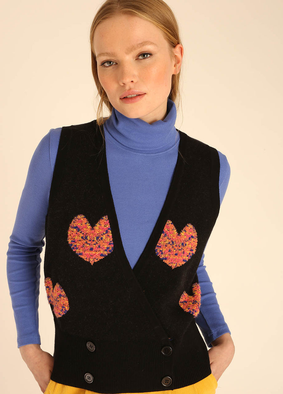 GILET 3DHEARTS NERO