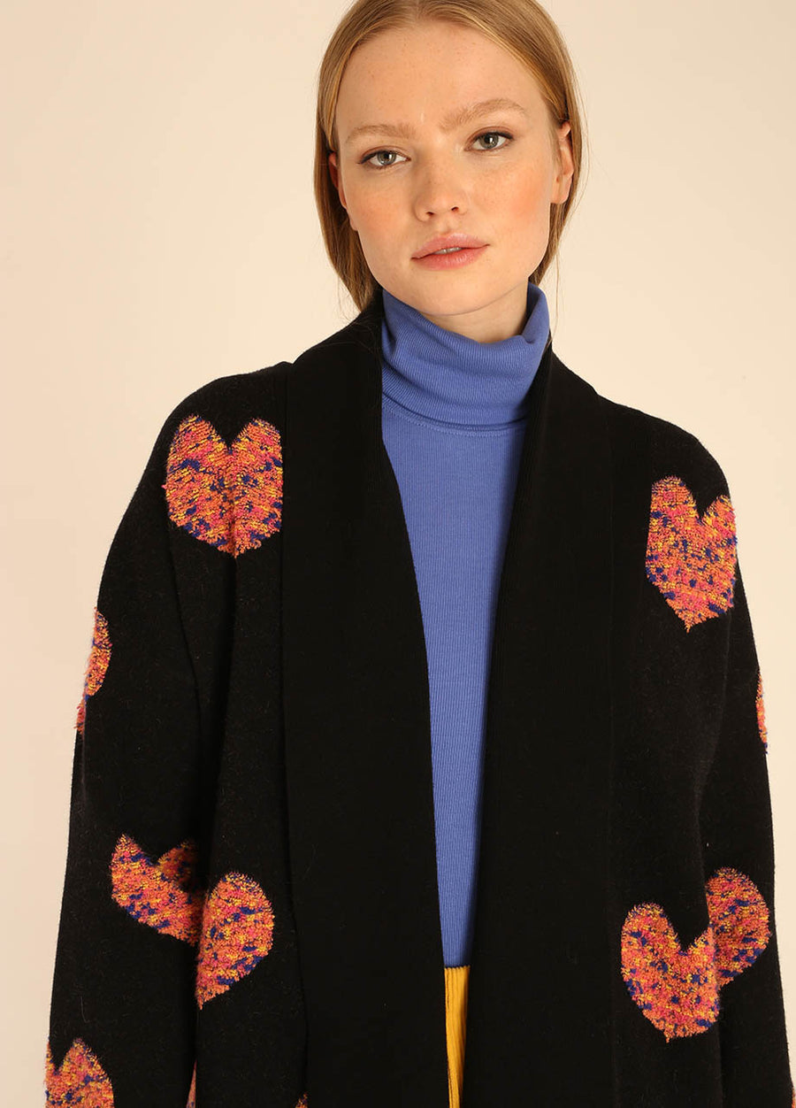 CAPPOTTO 3DHEARTS NERO