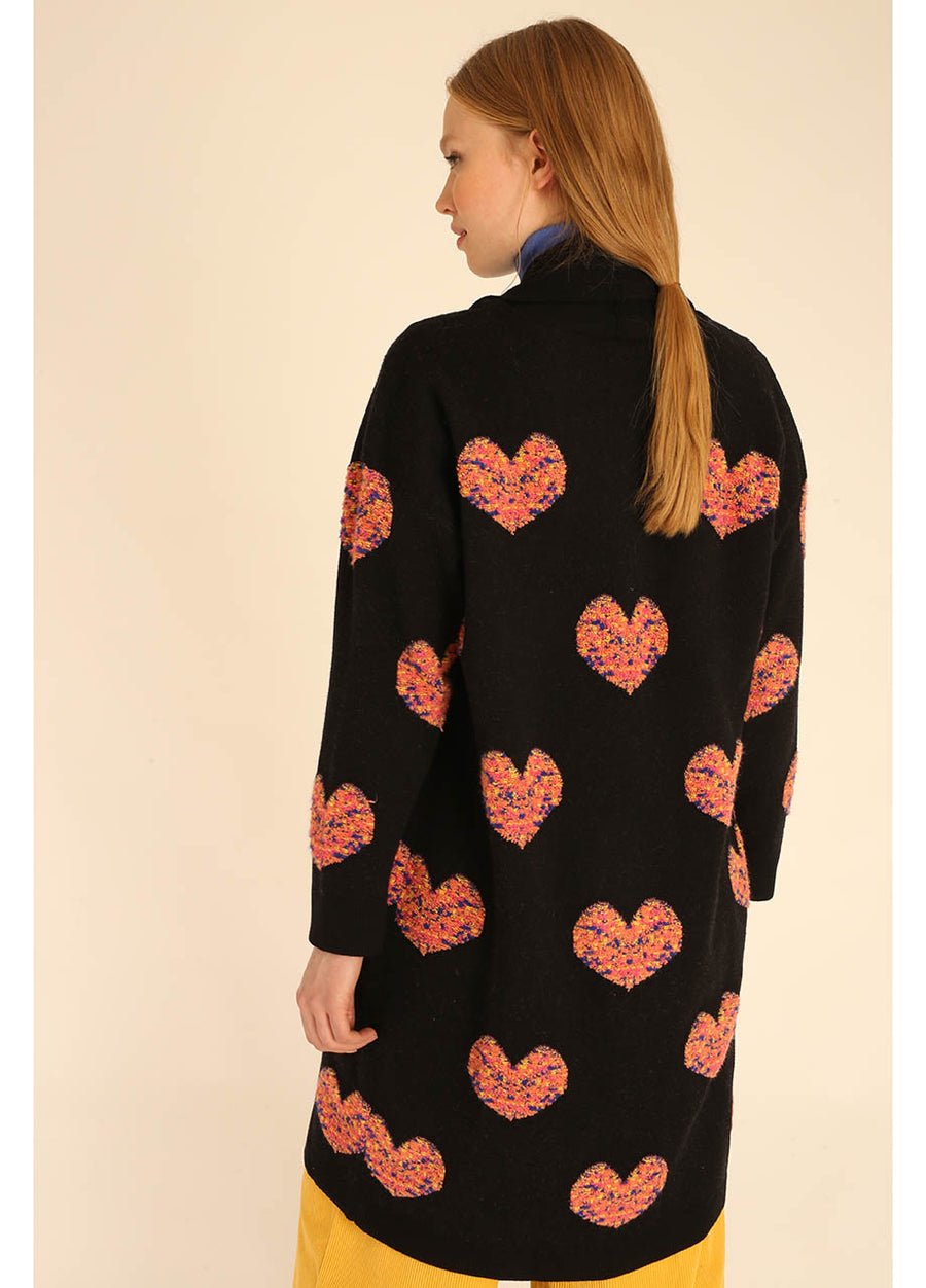 CAPPOTTO 3DHEARTS NERO