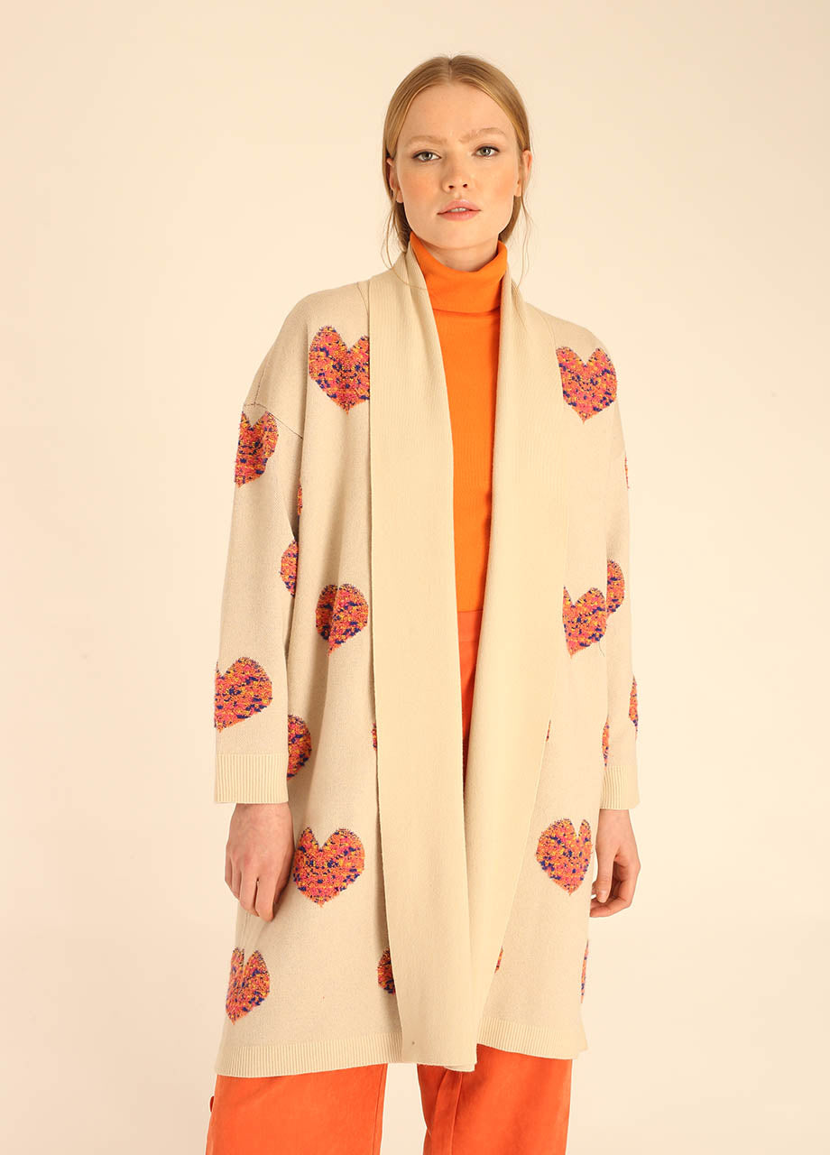 CAPPOTTO 3DHEARTS BEIGE