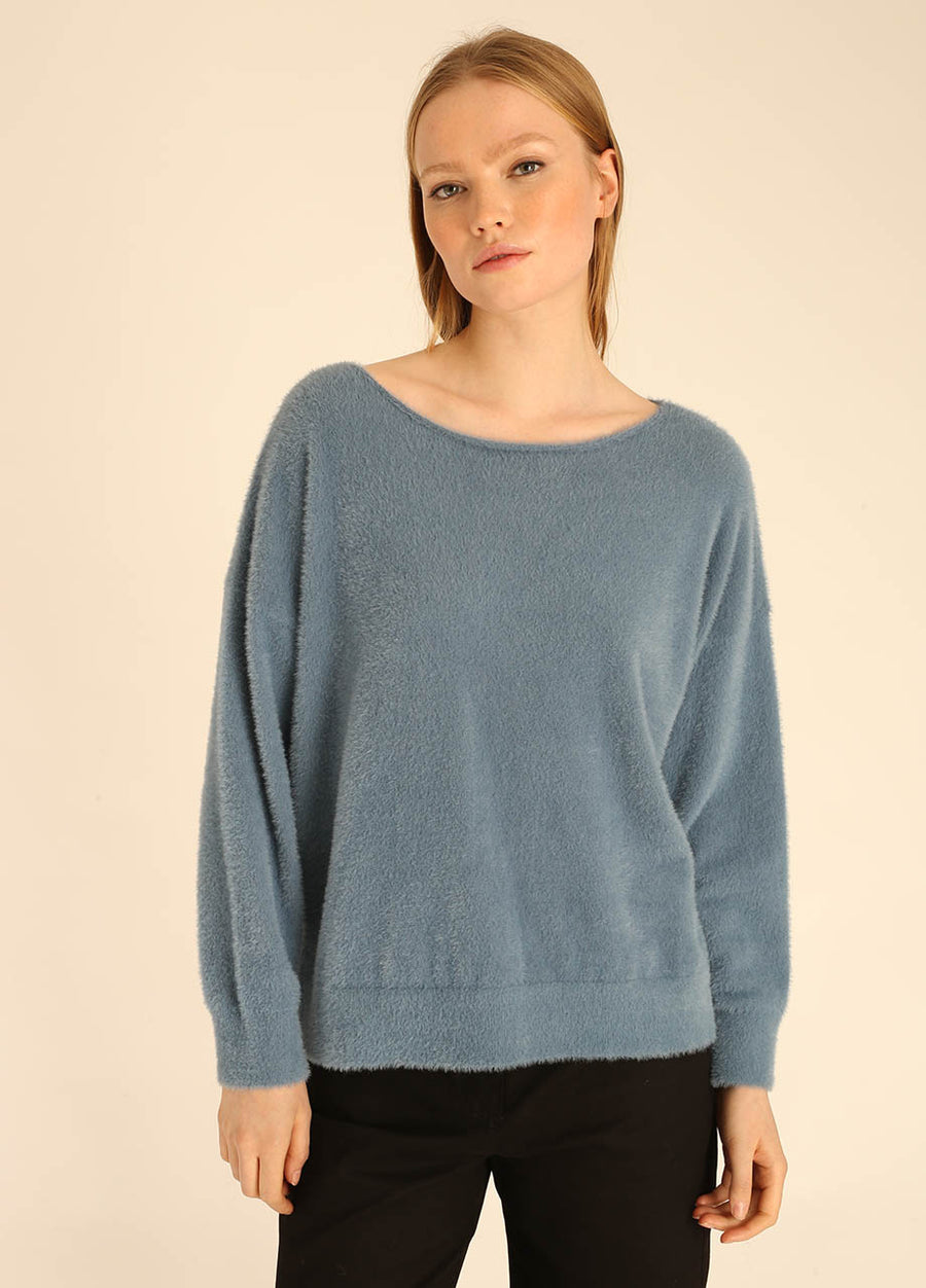 MAGLIONE PELATO BLU