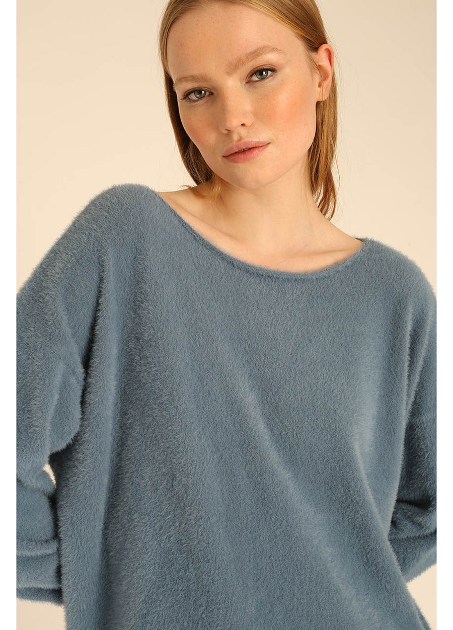 MAGLIONE PELATO BLU