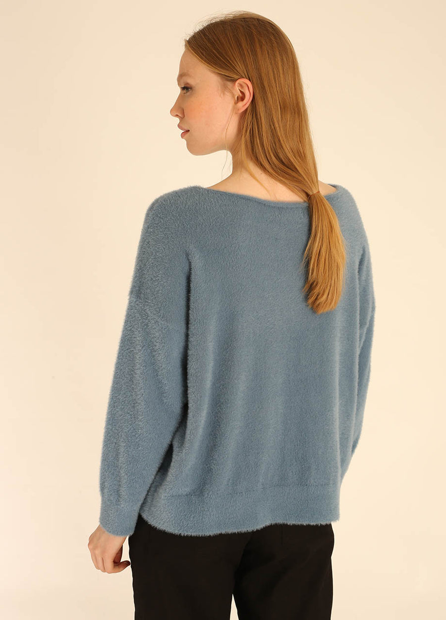 MAGLIONE PELATO BLU