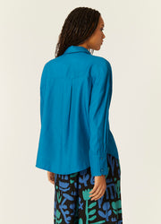 CAMISA OVERSIZE ECOVERO AZUL