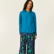 CAMISA OVERSIZE ECOVERO AZUL