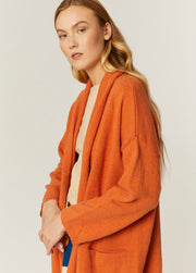 CARDIGAN IN MAGLIA FINE ARANCIO