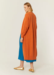 CARDIGAN IN MAGLIA FINE ARANCIO