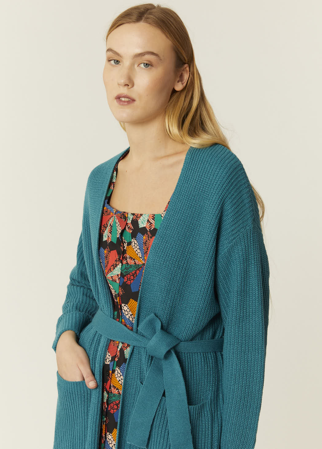 CARDIGAN LUNGO VERDE