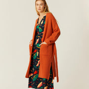 CARDIGAN LUNGO ARANCIO