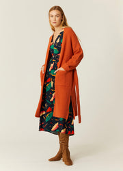 CARDIGAN LUNGO ARANCIO