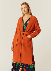 CARDIGAN LUNGO ARANCIO