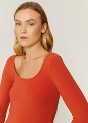 TOP CANALE CUELLO U NARANJA