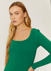 TOP CANALE CUELLO U VERDE