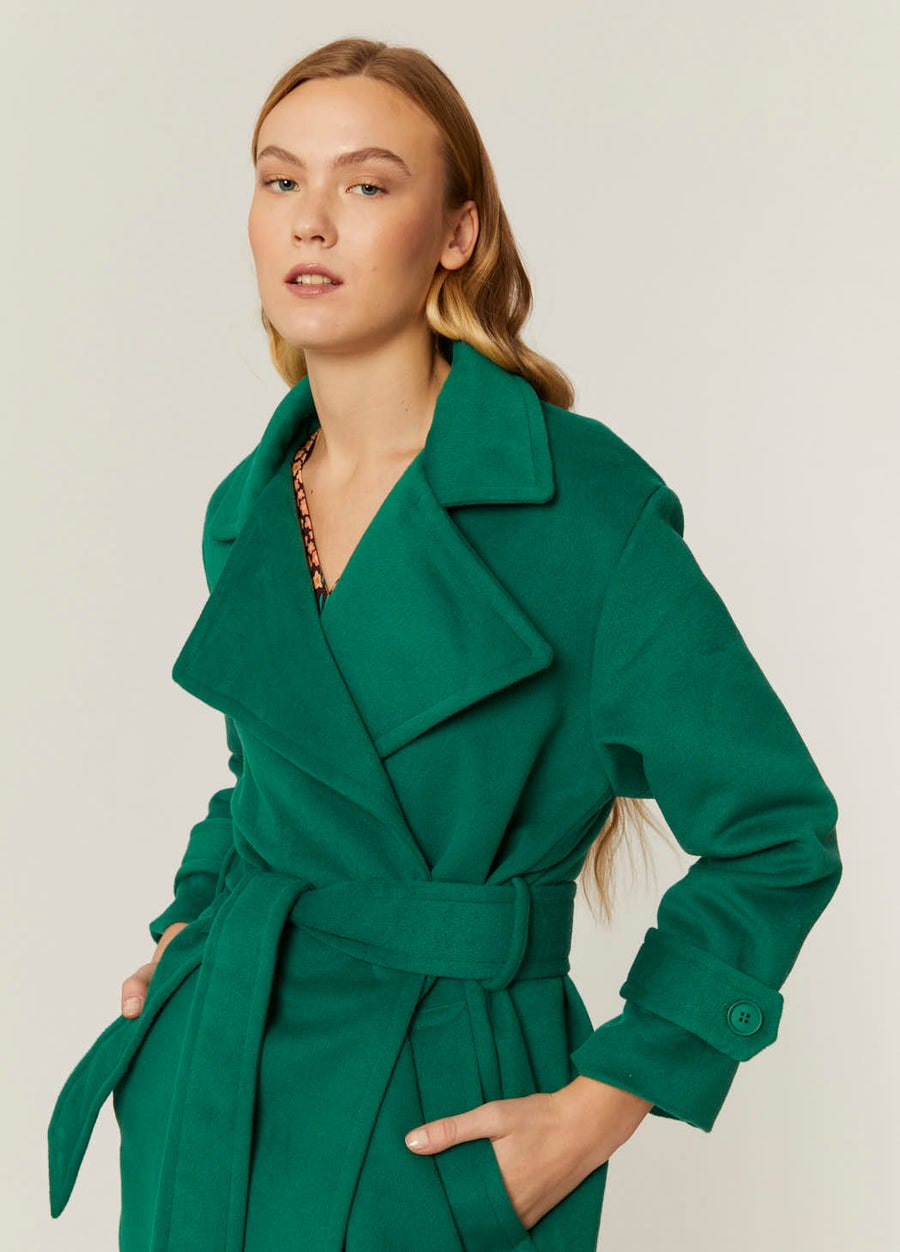 CAPPOTTO INCROCIATO VERDE