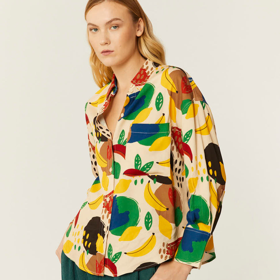 CAMICIA AUTUNNO OVERSIZE FRUTTATA