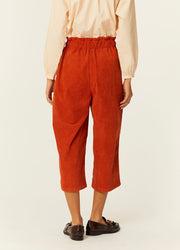 SHORTS IN VELLUTO ROSSO