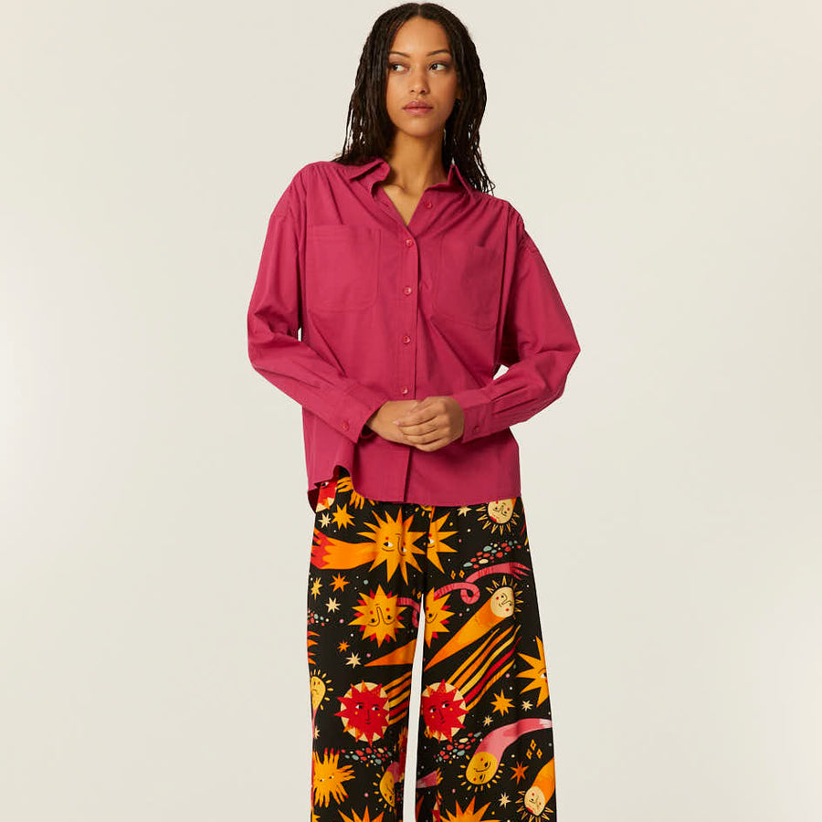 CAMISA OVERSIZE CEREZA