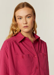 CAMICIA OVERSIZE CILIEGIA