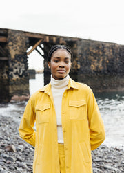 CORDUROY LONG OVERSHIRT YELLOW